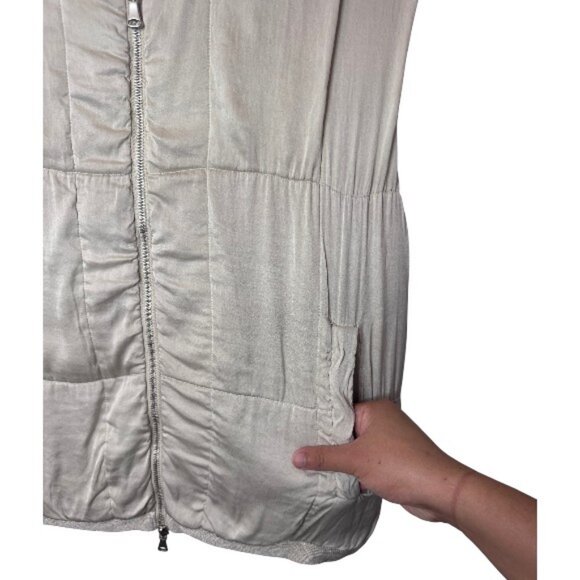 Transit Par Such cream full zip up puffer vest size 5 - Picture 4 of 7